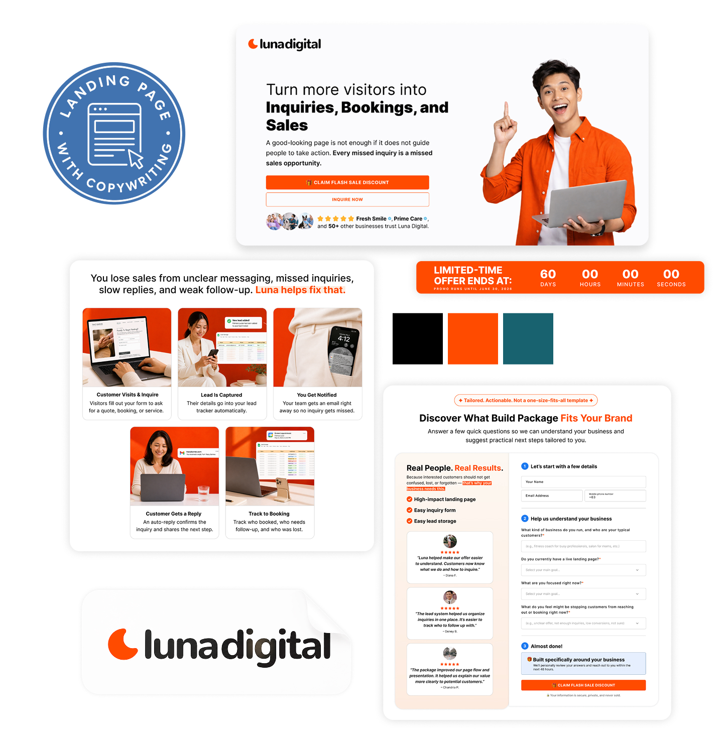 Luna Digital Marketing System landing page